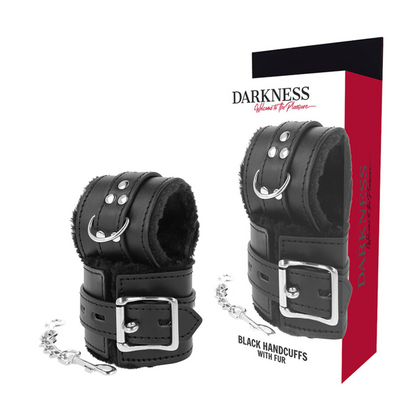 DARKNESS - MANETTE BDSM RIVESTITE NERE - DARKNESS BONDAGE | Lingerie Harness Boutique