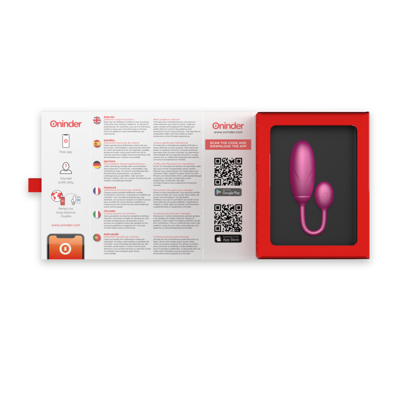 ONINDER - DENVER PINK VIBRATING EGG 7 X 2.7 CM FREE APP