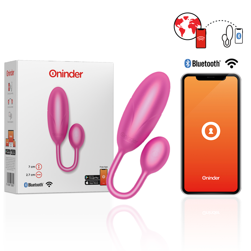 ONINDER - DENVER PINK VIBRATING EGG 7 X 2.7 CM FREE APP