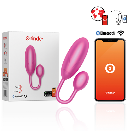ONINDER - UOVO VIBRANTE DENVER NERO 7 X 2,7 CM APP. GRATUITA - ONINDER | Lingerie Harness Boutique