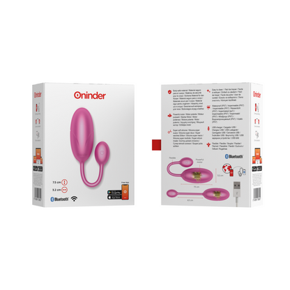 ONINDER - TOKYO PINK VIBRATING EGG 7.5 X 3.2 CM FREE APP