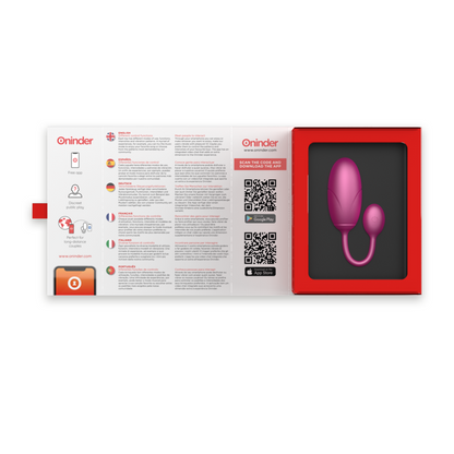 ONINDER - UOVO VIBRANTE TOKYO NERO 7,5 X 3,2 CM APP GRATUITA - ONINDER | Lingerie Harness Boutique
