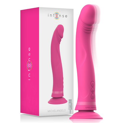 INTENSE - DILDO VIBRATORE IN SILICONE ROSA MICHELANGELO - INTENSE FUN | Lingerie Harness Boutique