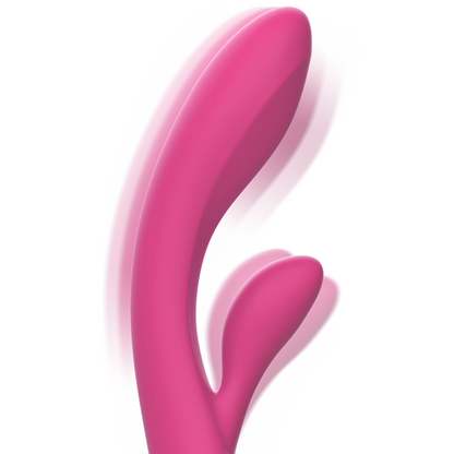INTENSE - VIBRATORE LUIGI RABBIT SILICONE LIQUIDO ROSA - INTENSE FUN | Lingerie Harness Boutique