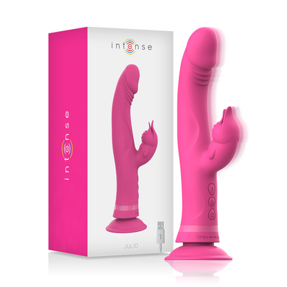 INTENSE - JULIO RABBIT VIBRATOR IN PINK SILICONE