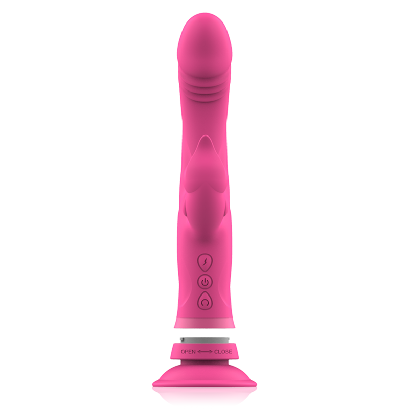 INTENSE - VIBRATORE JULIO RABBIT IN SILICONE ROSA - INTENSE FUN | Lingerie Harness Boutique