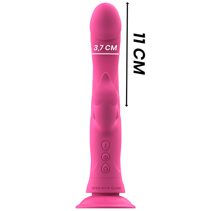 INTENSE - VIBRATORE JULIO RABBIT IN SILICONE ROSA - INTENSE FUN | Lingerie Harness Boutique