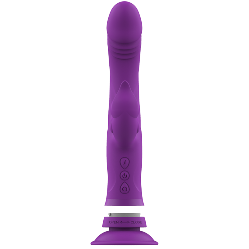 INTENSE - VIBRATORE IN SILICONE CASANOVA RABBIT TRIPLO MOTORE VIOLA - INTENSE FUN | Lingerie Harness Boutique
