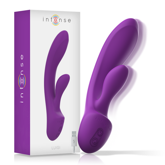 INTENSE - VIBRATORE LUIGI RABBIT SILICONE LIQUIDO VIOLA - INTENSE FUN | Lingerie Harness Boutique