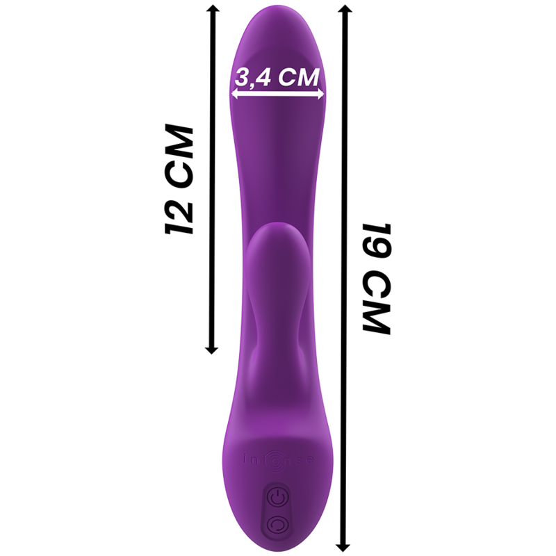INTENSE - VIBRATORE LUIGI RABBIT SILICONE LIQUIDO VIOLA - INTENSE FUN | Lingerie Harness Boutique