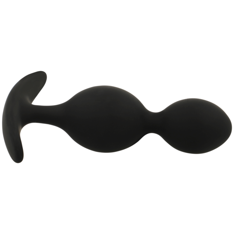 BLACK&SILVER - ORSON PLUG IN SILICONE 2 ONDE ANAL 9 CM - BLACK&SILVER | Lingerie Harness Boutique