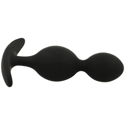 BLACK&SILVER - ORSON PLUG IN SILICONE 2 ONDE ANAL 9 CM - BLACK&SILVER | Lingerie Harness Boutique