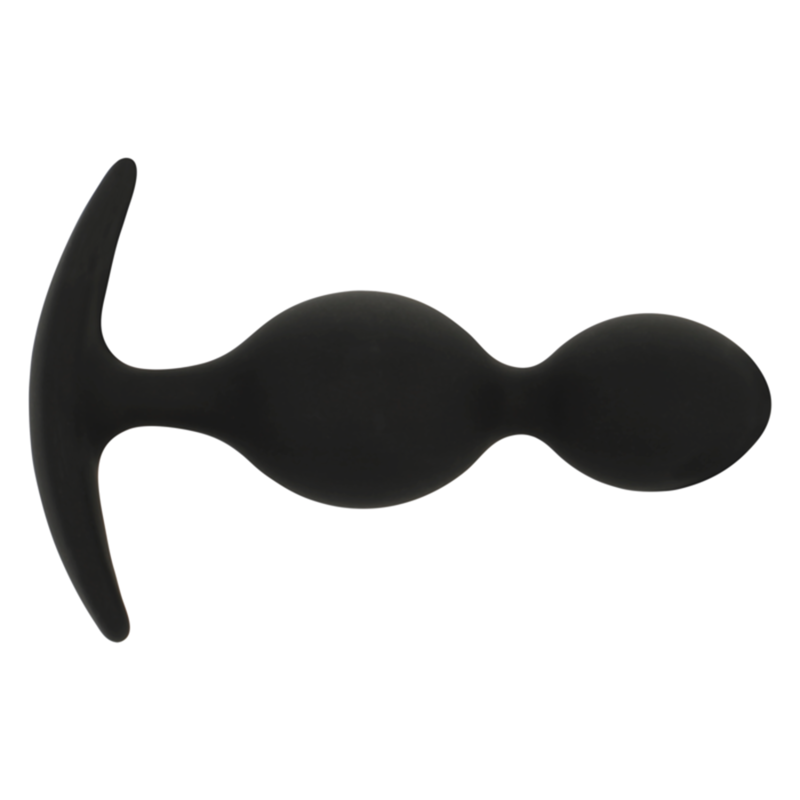 BLACK&SILVER - ORSON PLUG IN SILICONE 2 ONDE ANAL 9 CM - BLACK&SILVER | Lingerie Harness Boutique