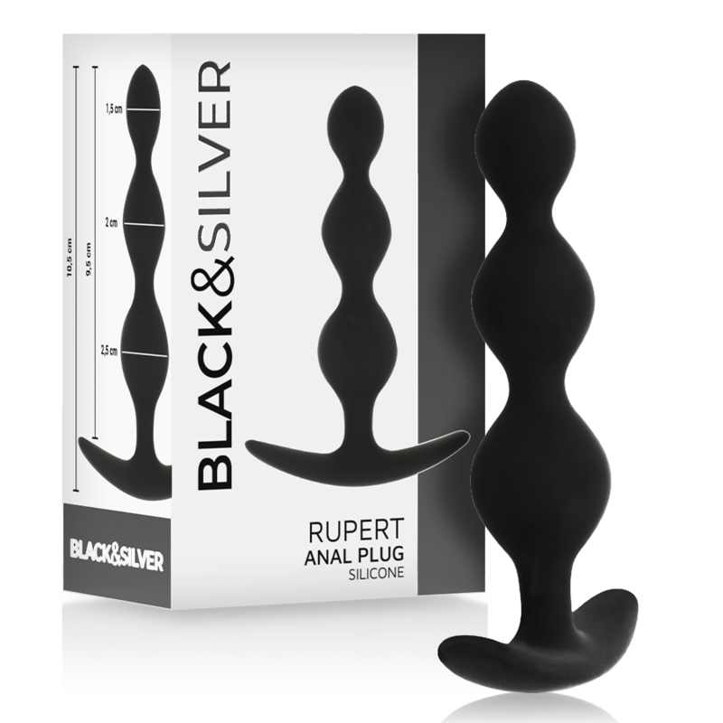 BLACK&SILVER - CATENA PER SFERE ANALI RUPERT 10 CM - BLACK&SILVER | Lingerie Harness Boutique
