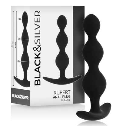 BLACK&SILVER - CATENA PER SFERE ANALI RUPERT 10 CM - BLACK&SILVER | Lingerie Harness Boutique