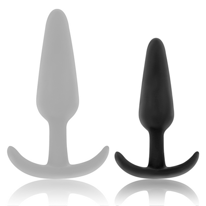 BLACK&SILVER - PLUG ANALE IN SILICONE HANSEL CON MANIGLIA PICCOLO - BLACK&SILVER | Lingerie Harness Boutique