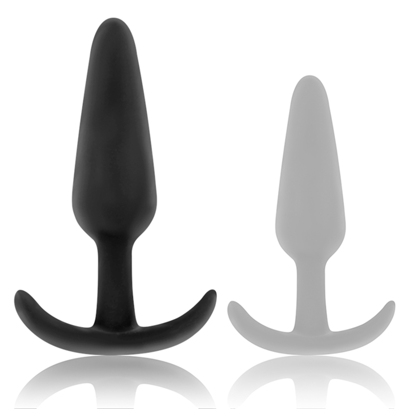 BLACK&SILVER - PLUG ANALE IN SILICONE KAEL CON MANICO MEDIO - BLACK&SILVER | Lingerie Harness Boutique
