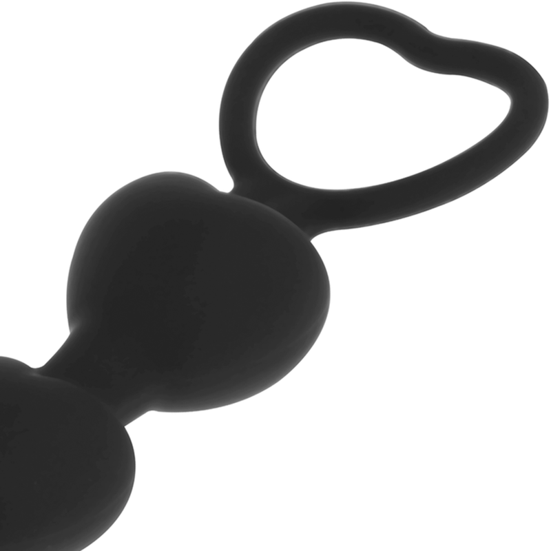 BLACK&SILVER - MILA ANALE CATENA DI CUORI 18 CM - BLACK&SILVER | Lingerie Harness Boutique