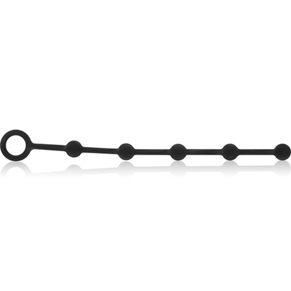 BLACK&SILVER - KORG ROSARIO ANALE INIZIAZIONE IN SILICONE 21 CM - BLACK&SILVER | Lingerie Harness Boutique