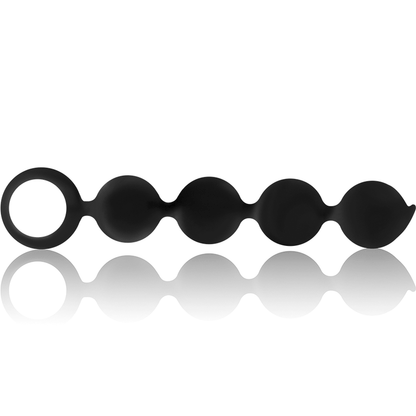BLACK&SILVER - ROSARIO ANALE LENNON 4 SFERE IN SILICONE 15 CM - BLACK&SILVER | Lingerie Harness Boutique