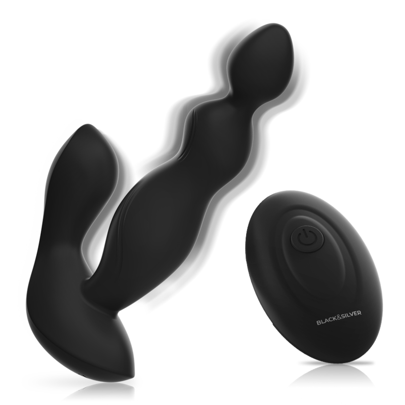BLACK&SILVER - TELECOMANDO IN SILICONE PLUG ANALE CORA - BLACK&SILVER | Lingerie Harness Boutique