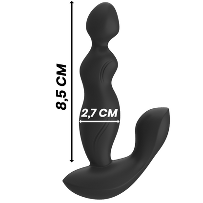 BLACK&SILVER - TELECOMANDO IN SILICONE PLUG ANALE CORA - BLACK&SILVER | Lingerie Harness Boutique