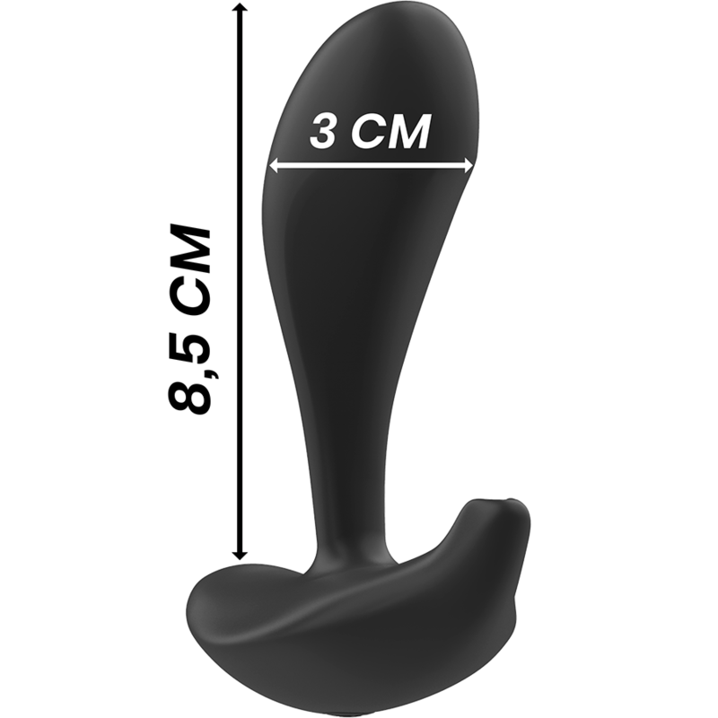 BLACK&SILVER - TELECOMANDO IN SILICONE PLUG ANALE DWAYNE - BLACK&SILVER | Lingerie Harness Boutique