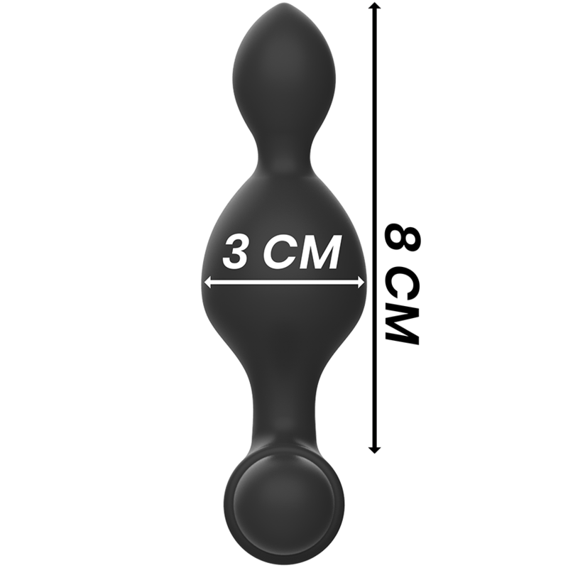 BLACK&SILVER - TELECOMANDO TELECOMANDO CON PLUG ANALE IN SILICONE PICCOLO TUCKER - BLACK&SILVER | Lingerie Harness Boutique