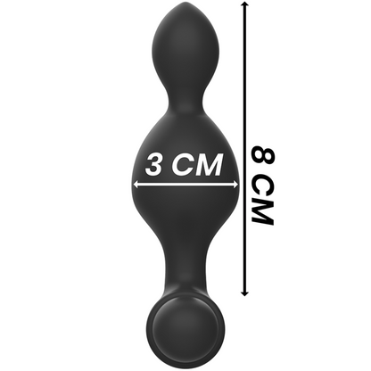 BLACK&SILVER - TELECOMANDO TELECOMANDO CON PLUG ANALE IN SILICONE PICCOLO TUCKER - BLACK&SILVER | Lingerie Harness Boutique