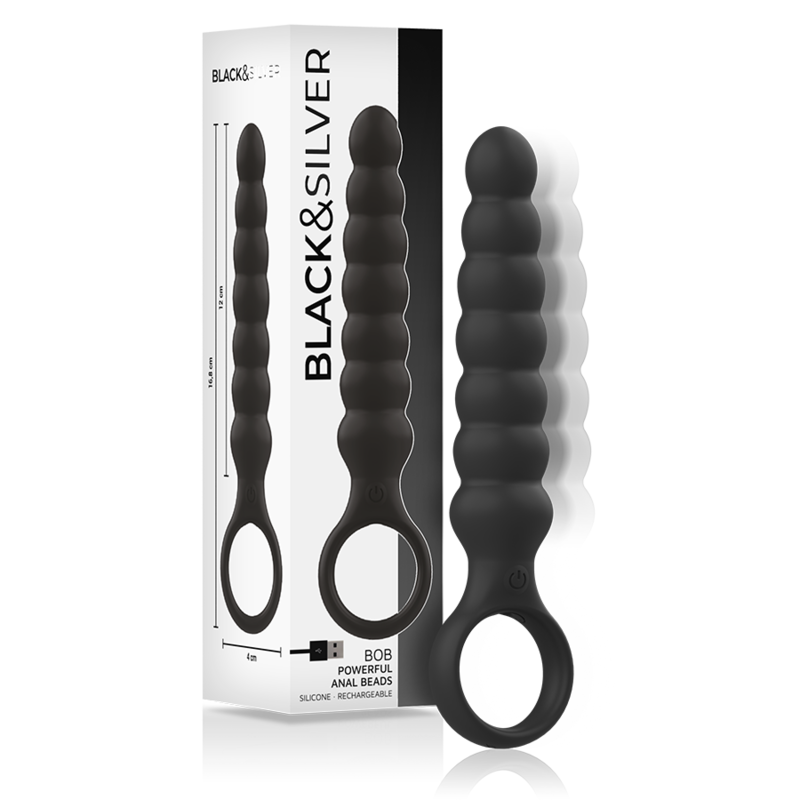 BLACK&SILVER - POTENTE DILATATORE ANALE IN SILICONE BOB - BLACK&SILVER | Lingerie Harness Boutique