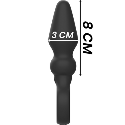 BLACK&SILVER - POTENTE PLUG ANALE IN SILICONE OZZY - BLACK&SILVER | Lingerie Harness Boutique
