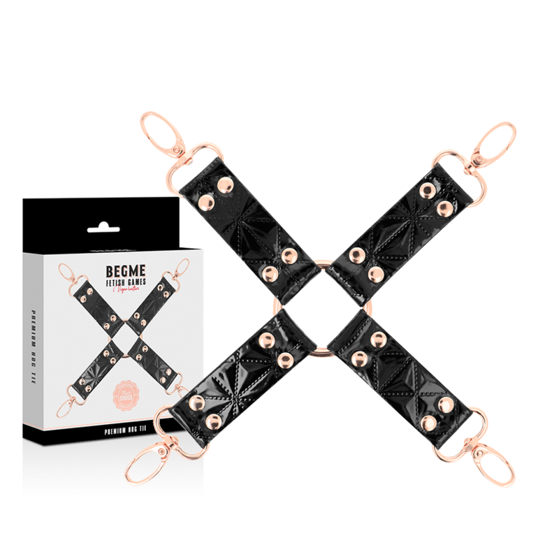 BEGME - BLACK EDITION HOG TIE IN PELLE VEGAN - BEGME BLACK EDITION | Lingerie Harness Boutique