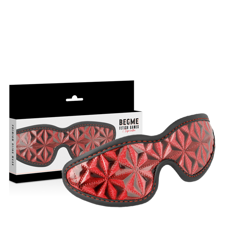 BEGME - MASCHERA CIECA PREMIUM RED EDITION CON FODERA IN NEOPRENE - BEGME RED EDITION | Lingerie Harness Boutique