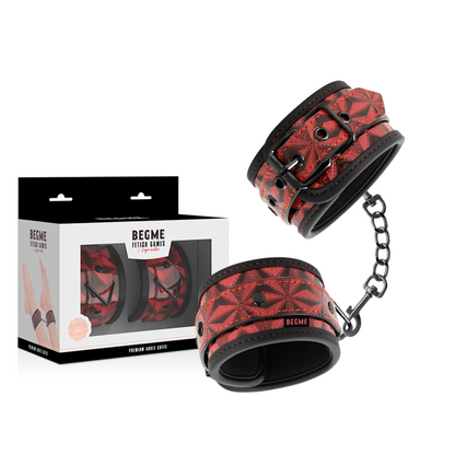BEGME - POLSINI ALLA CAVIGLIA PREMIUM RED EDITION CON FODERA IN NEOPRENE - BEGME RED EDITION | Lingerie Harness Boutique