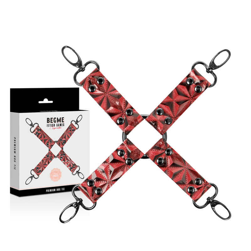 BEGME - CRAVATTA DI MAIALE IN PELLE VEGANA PREMIUM EDIZIONE ROSSA - BEGME RED EDITION | Lingerie Harness Boutique