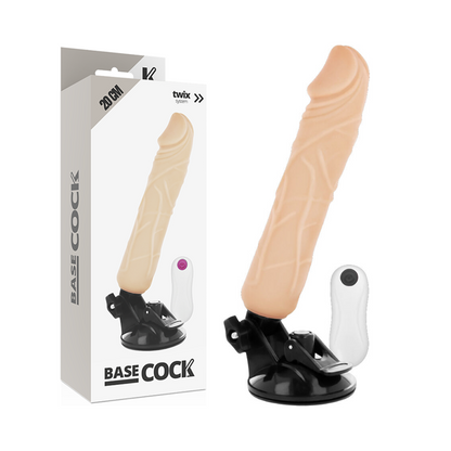 BASECOCK - REALISTIC REMOTE CONTROL VIBRATOR FLESH 20 CM -O- 4 CM