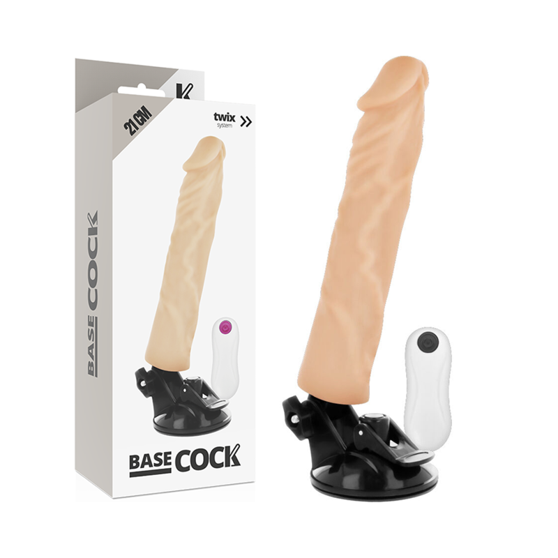 BASECOCK - REALISTIC VIBRATOR REMOTE CONTROL NATURAL 21 CM -O- 4 CM