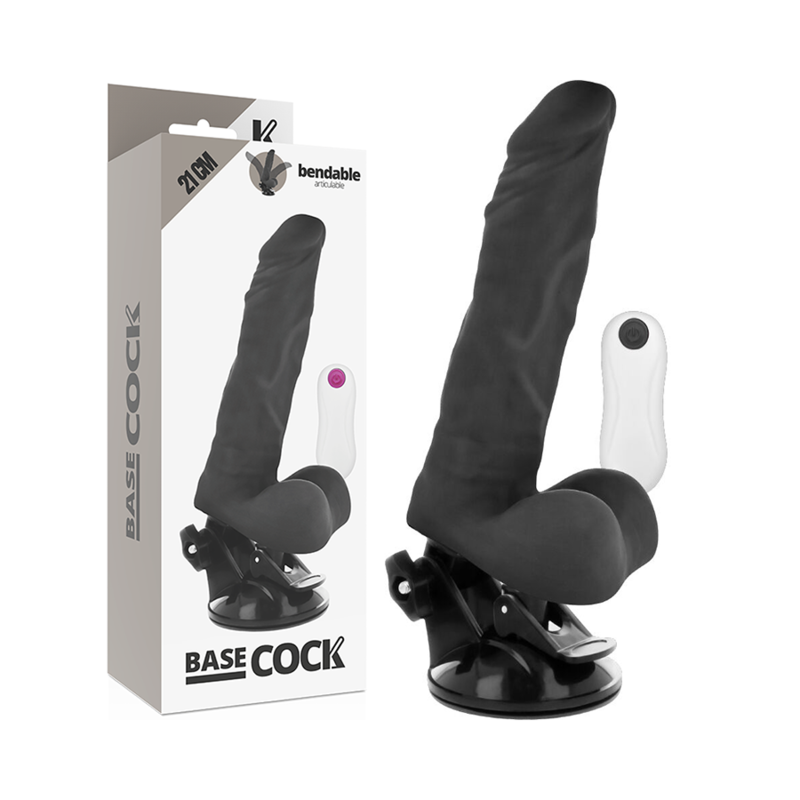 BASECOCK - ARTICULATING VIBRATOR REMOTE CONTROL NATURAL 21 CM -O- 5 CM