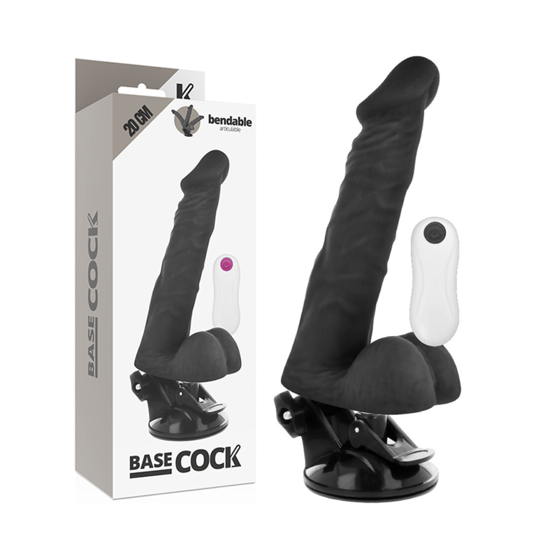 BASECOCK - ARTICULATING VIBRATOR REMOTE CONTROL NATURAL 20 CM -O- 4.5 CM