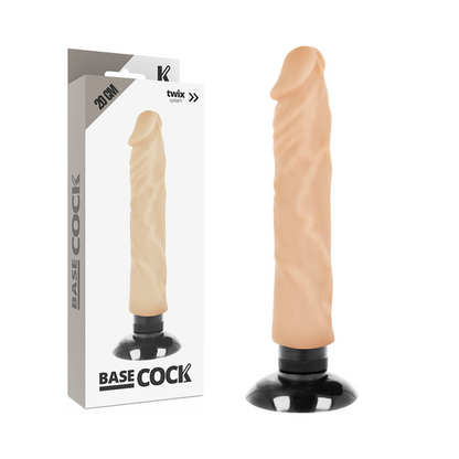 BASECOCK - REALISTIC VIBRATOR 2-1 NATURAL 20 CM -OR- 4 CM