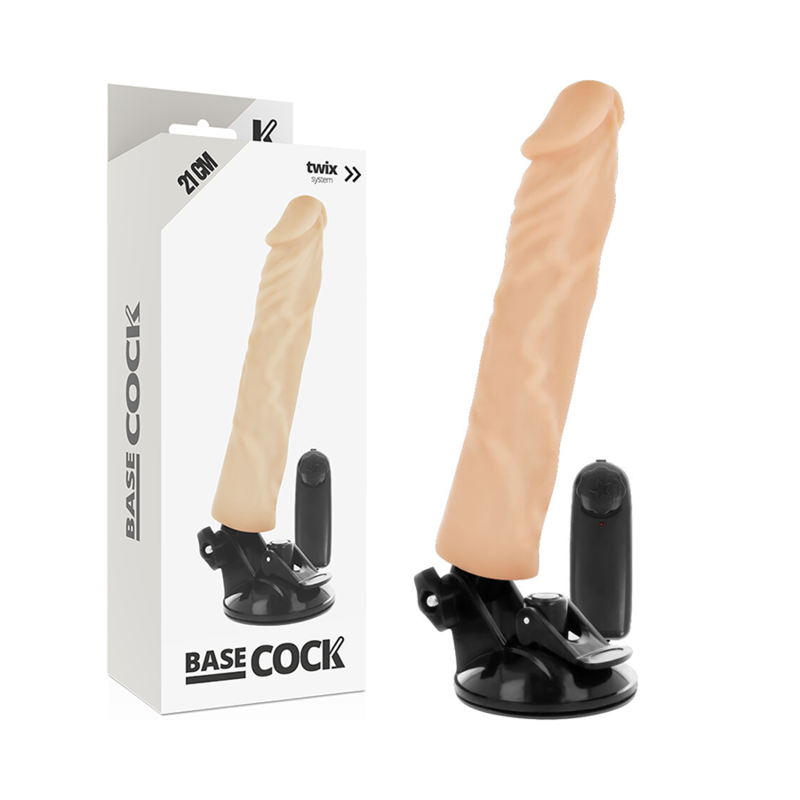 BASECOCK - REALISTIC VIBRATOR REMOTE CONTROL NATURAL 21 CM -O- 4 CM