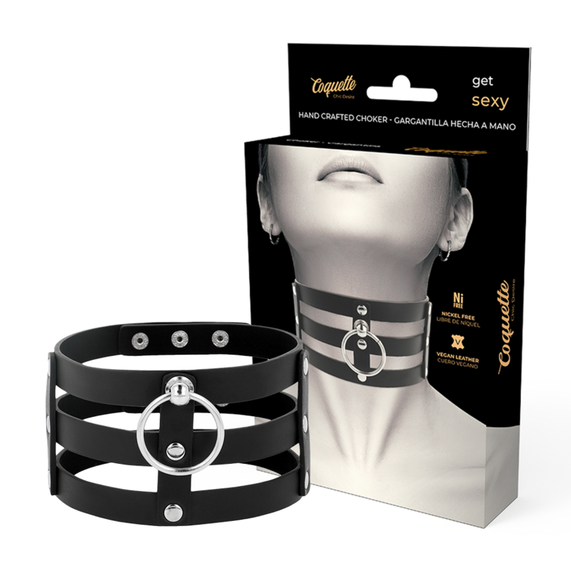 COQUETTE CHIC DESIRE - GIROCOLLO IN PELLE VEGANO STILE FETISH - COQUETTE ACCESSORIES | Lingerie Harness Boutique