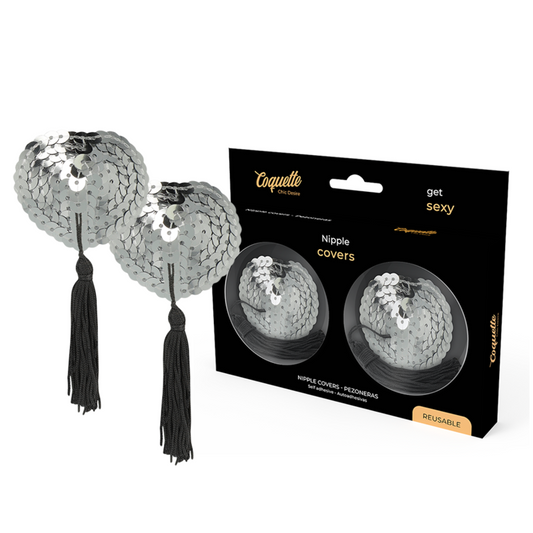 COQUETTE CHIC DESIRE - COPRI CAPEZZOLO ARGENTO - COQUETTE ACCESSORIES | Lingerie Harness Boutique