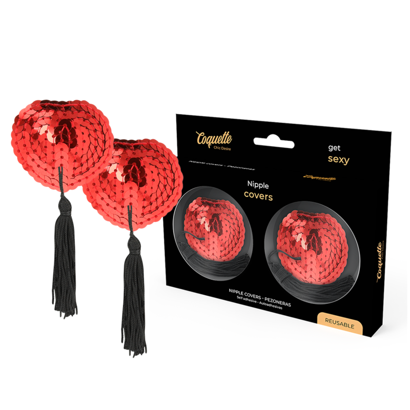 COQUETTE CHIC DESIRE - COPRI CAPEZZOLO ROSSO - COQUETTE ACCESSORIES | Lingerie Harness Boutique