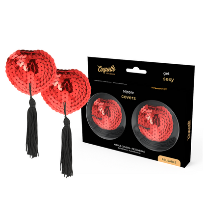 COQUETTE CHIC DESIRE - COPRI CAPEZZOLO ROSSO - COQUETTE ACCESSORIES | Lingerie Harness Boutique