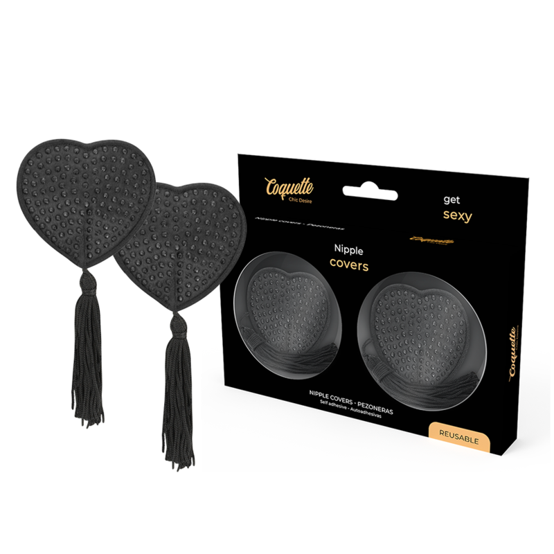 COQUETTE CHIC DESIRE - COPRI CAPEzzoli NERI - COQUETTE ACCESSORIES | Lingerie Harness Boutique