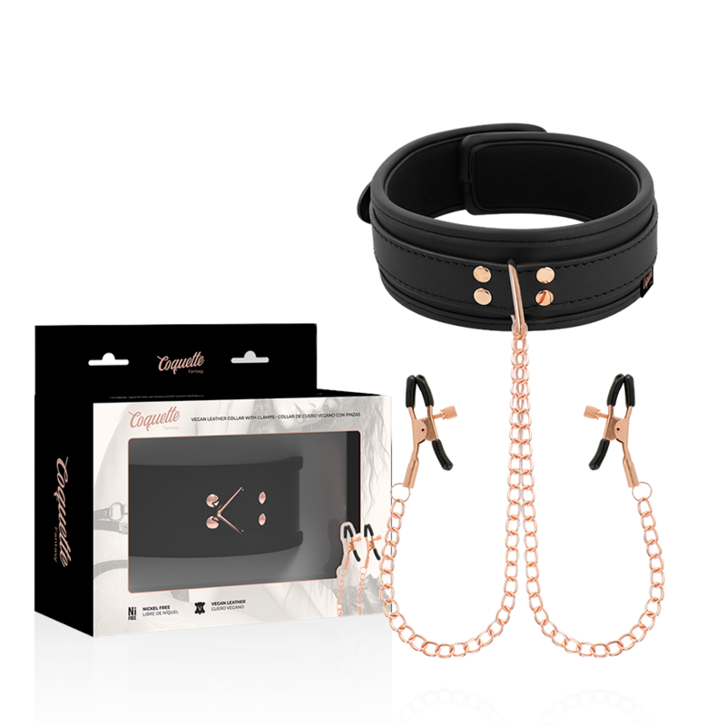 COQUETTE CHIC DESIRE - COLLANA CON PINZA PER CAPEZZOLI FANTASIA CON FODERA IN NEOPRENE - COQUETTE FANTASY | Lingerie Harness Boutique