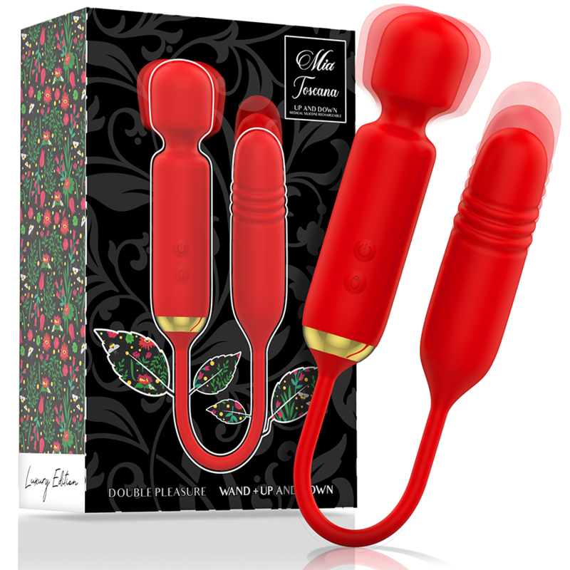 MIA - TOSCANA BACCHETTA DEL PIACERE DOPPIA + SU E GIÙ - MIA | Lingerie Harness Boutique