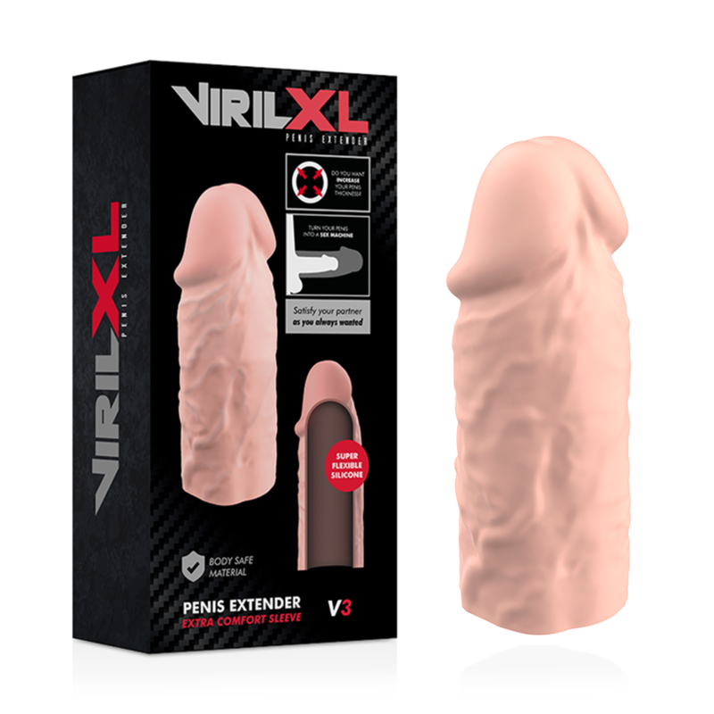VIRILXL - ESTENSIONE NATURALE DEL PENE IN SILICONE LIQUIDO V3 - VIRILXL | Lingerie Harness Boutique