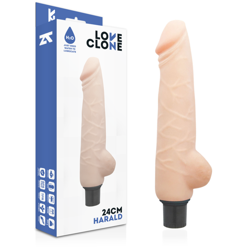 LOVECLONE - HARALD SELF-LUBRICATING VIBRATOR 24 CM -OR- 4 CM